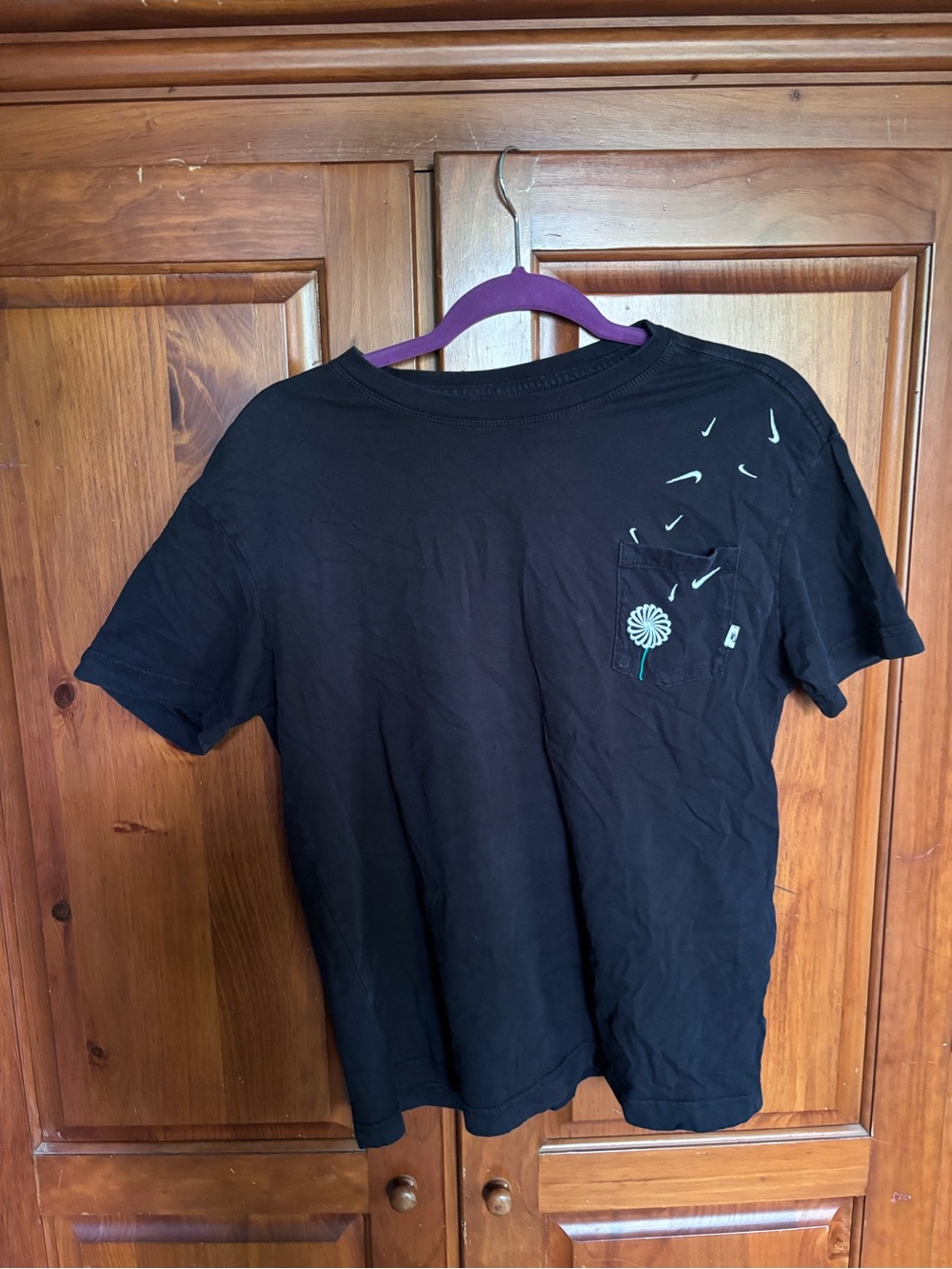 Nike Black The Nike Tee with White Logo Print